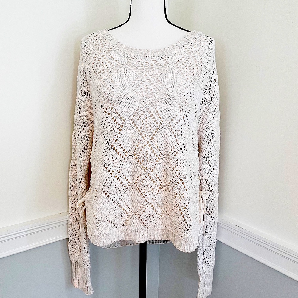 Knitted Eyelet Sweater